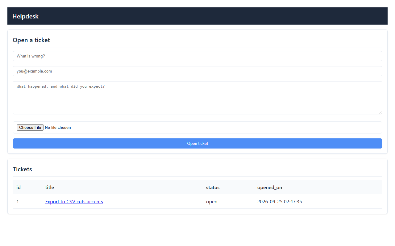 Helpdesk